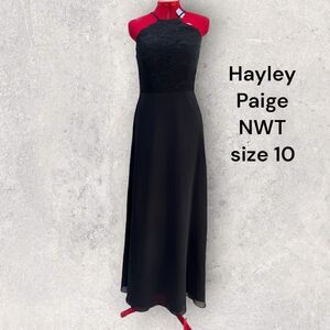 Hayley paige size 10 nwt black gown dress